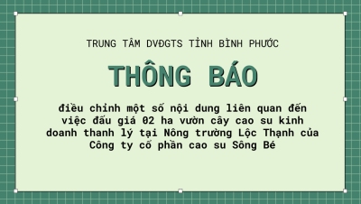 THÔNG BÁO