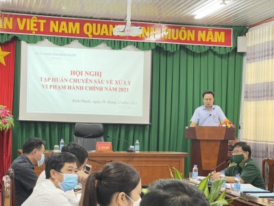 TẬP HUẤN CHUYÊN SÂU VỀ CÔNG TÁC XỬ LÝ VI PHẠM HÀNH CHÍNH