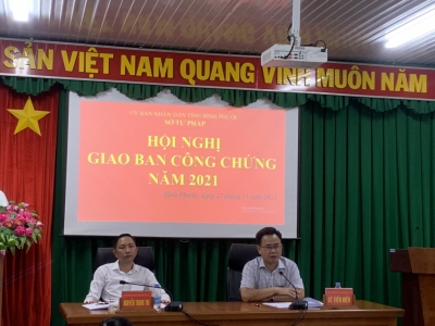 Sở Tư pháp tỉnh Bình Phước tổ chức hội nghị giao ban công chứng năm 2021