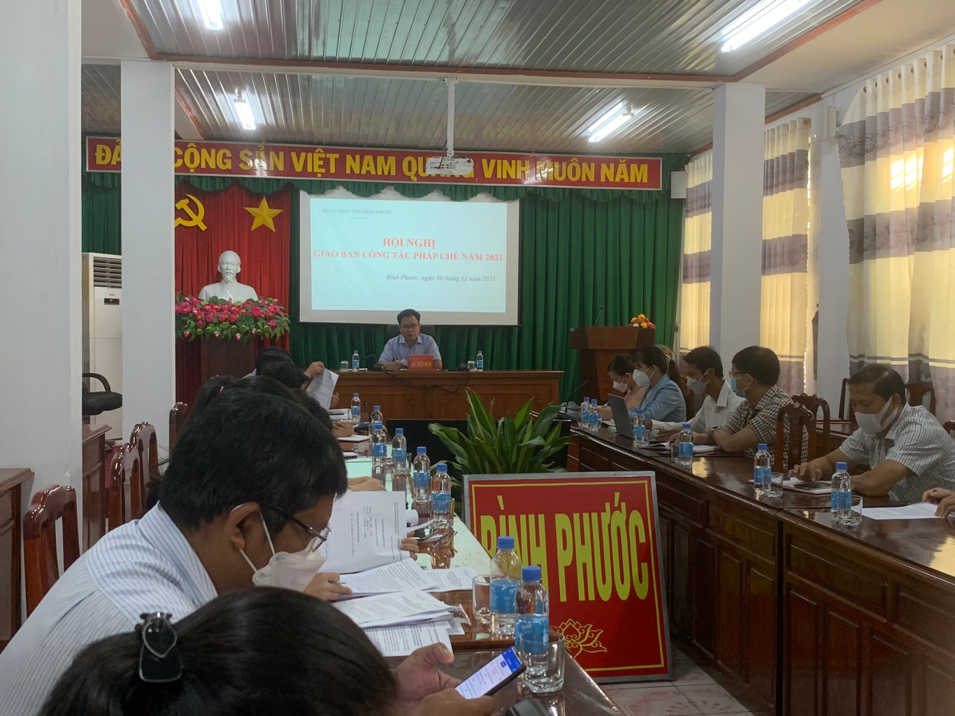 Sở Tư pháp tổ chứcHội nghị giao ban công tác pháp chế Năm 2021