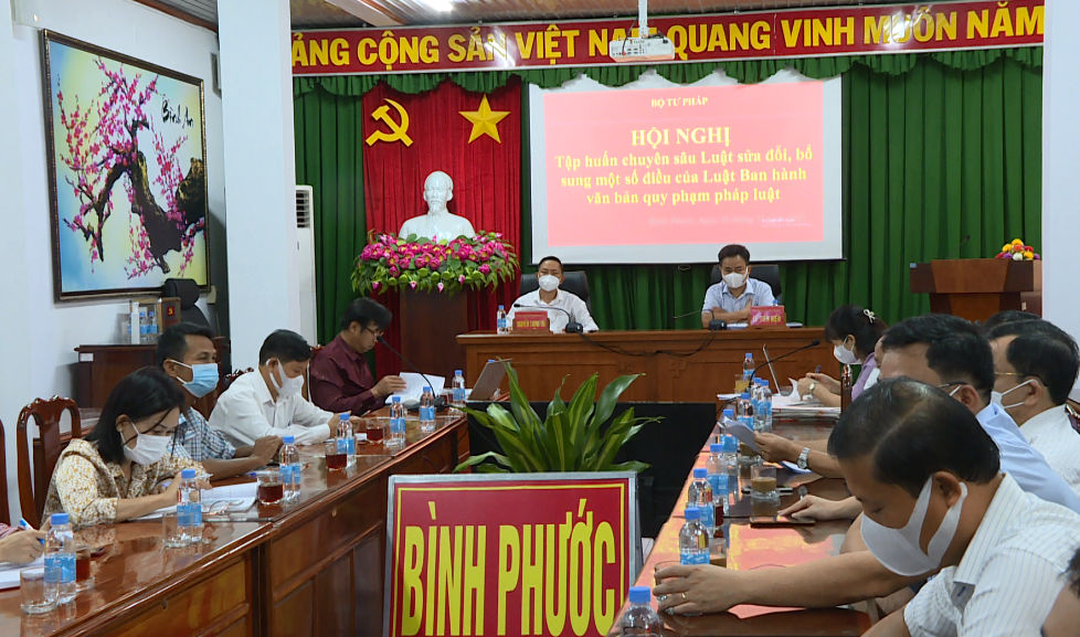 Bộ Tư pháp tổ chức Hội nghị tập huấn chuyên sâu Luật sửa đổi, bổ sung  một số điều của Luật Ban hành văn bản quy phạm pháp luật năm 2020